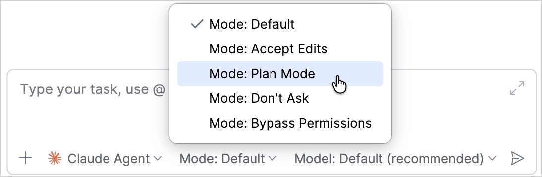 Select Plan Mode Select Plan Mode