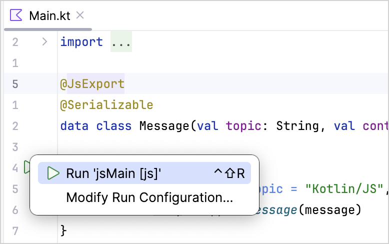 Run the application Run the application