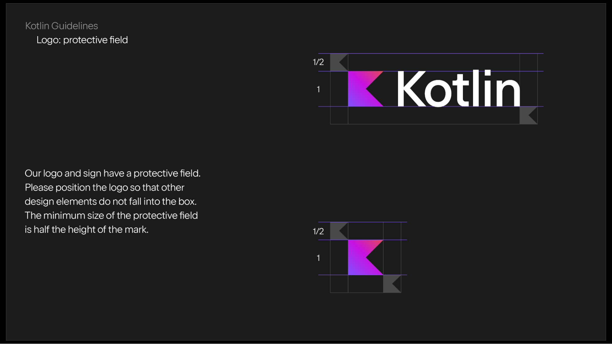 Kotlin logo proportions