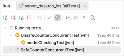 A screenshot of the test execution report. The Lincheck tests are marked with a jvm tag. A screenshot of the test execution report. The Lincheck tests are marked with a jvm tag.