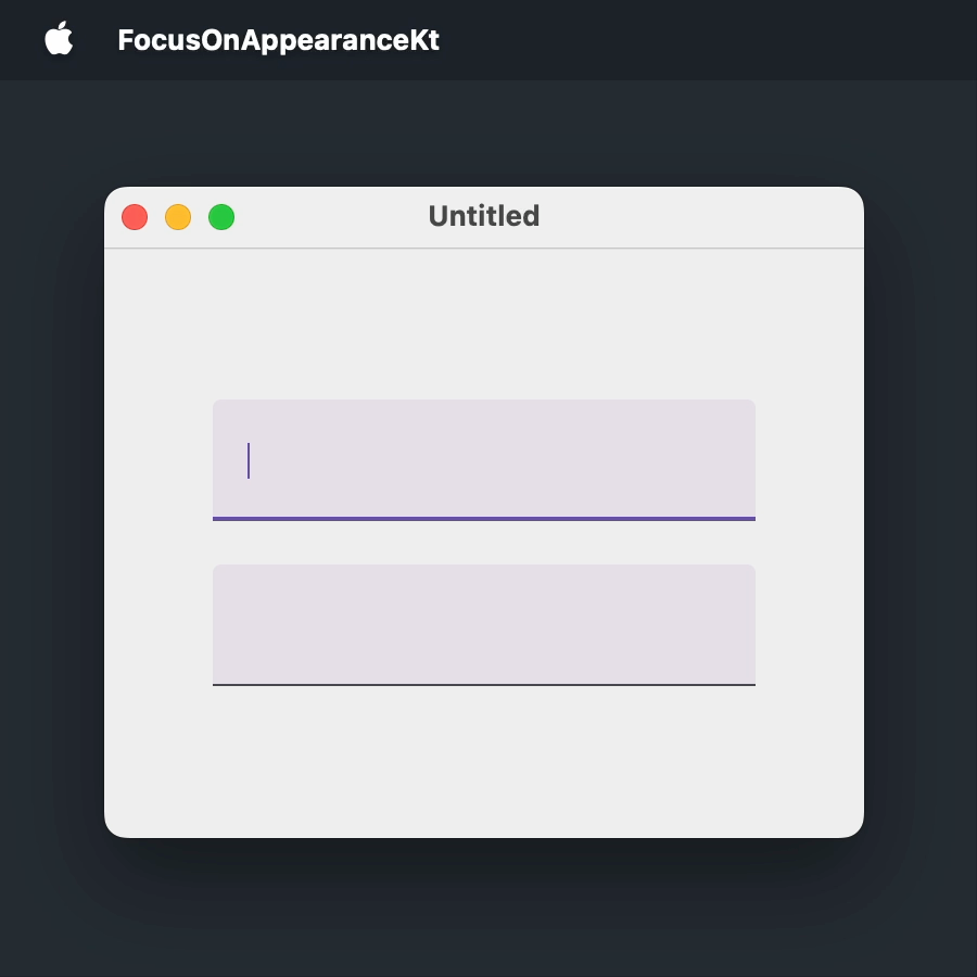 Focus text field on appearance