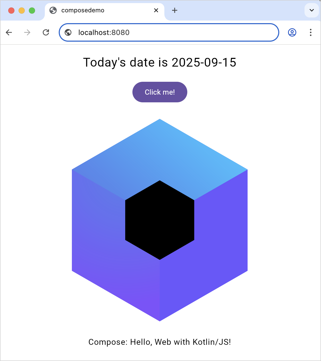 First Compose Multiplatform app on web