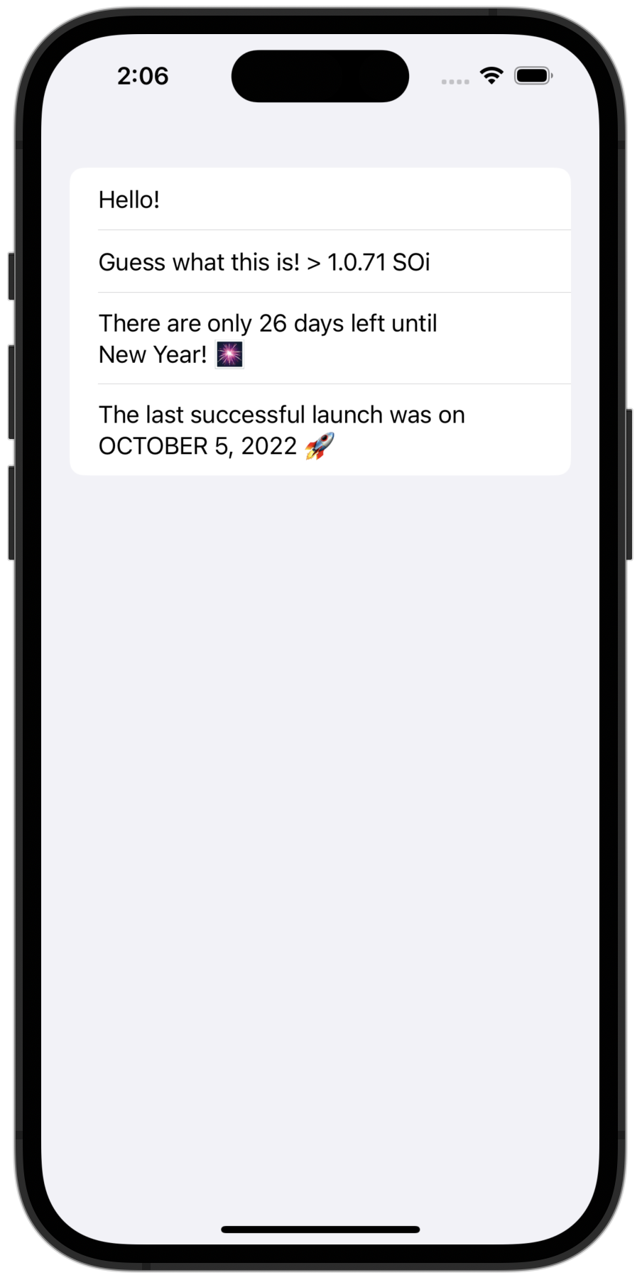 Final results Final results