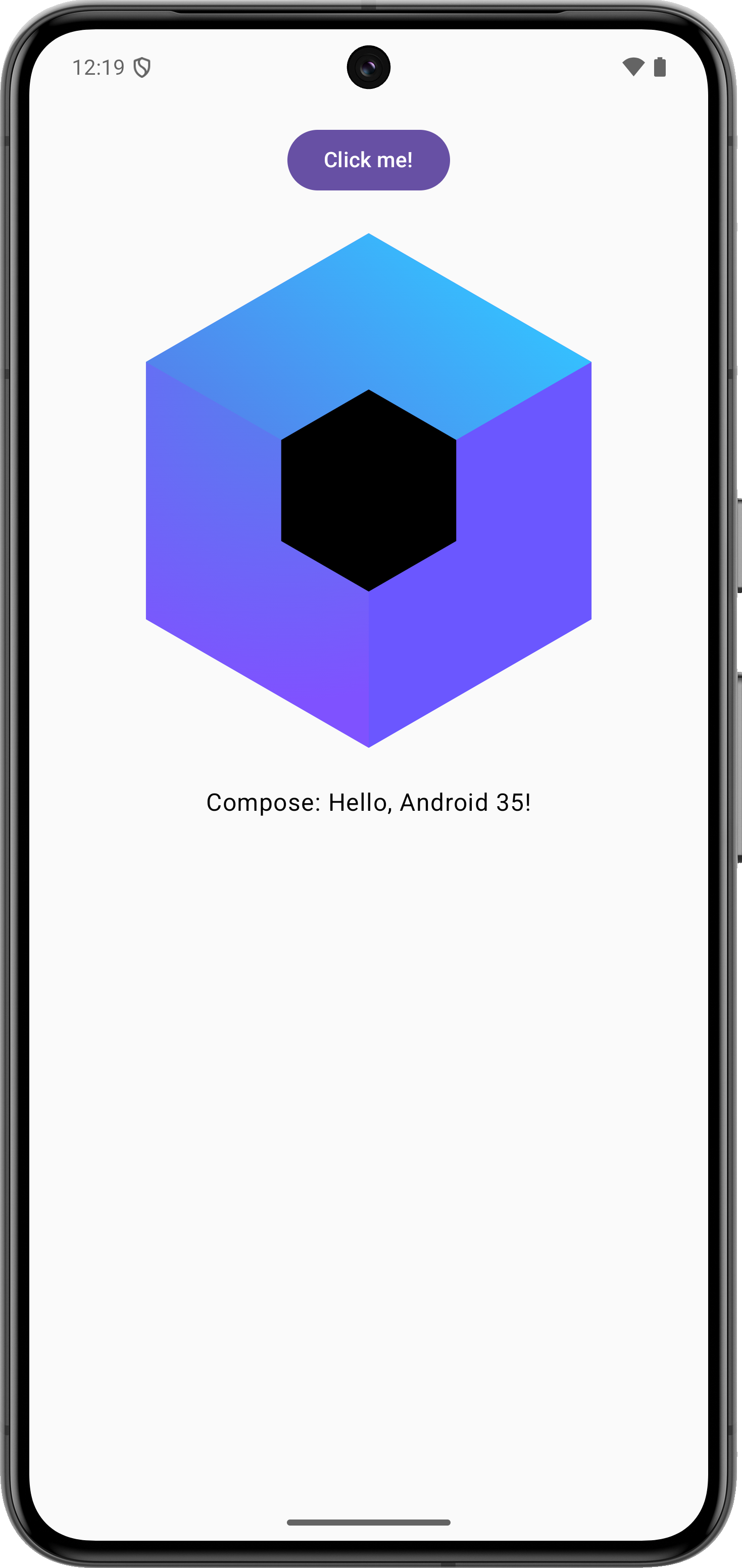 Android app ran on a virtual device
